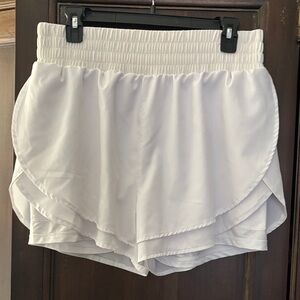 Women's White Athletic Shorts XL